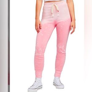 Wildfox brand, medium, pink gossamer wash hyper sonic Jack joggers